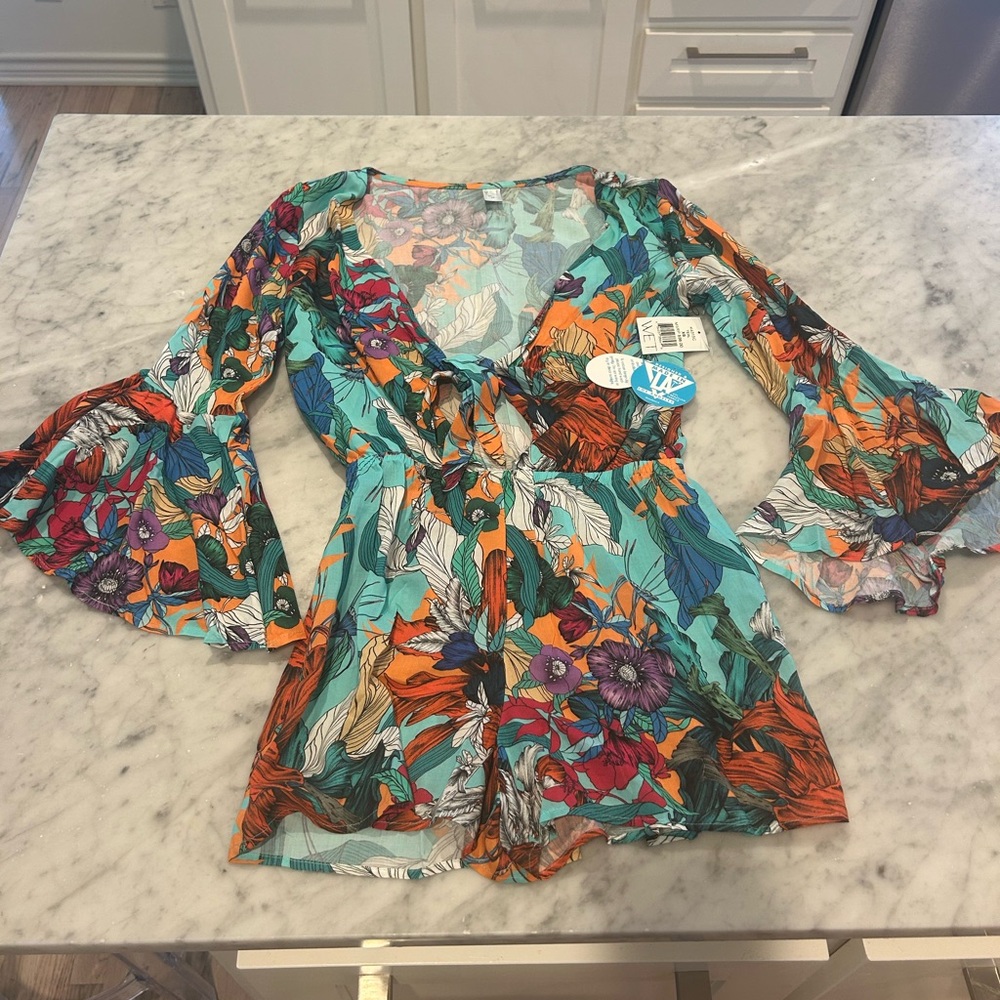 WET Swimwear Floral Cover Up Romper